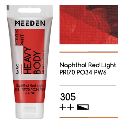 Akrylová barva Meeden 100ml – 305 Naphthol Red Light