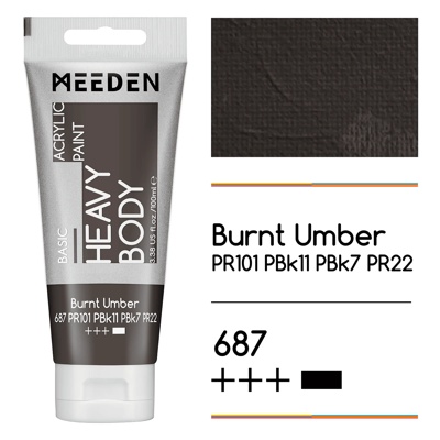 Akrylová barva Meeden 100ml – 687 Burnt Umber
