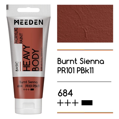 Akrylová barva Meeden 100ml – 684 Burnt Sienna