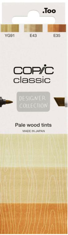 Sada markerů Copic Classic 3ks Pale wood tints