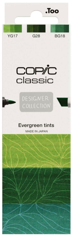 Sada markerů Copic Classic 3ks Evergreen tints