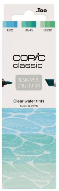 Sada markerů Copic Classic 3ks Clear water tints