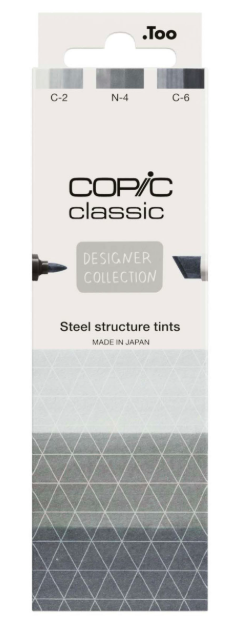 Sada markerů Copic Classic 3ks Steel structure tints