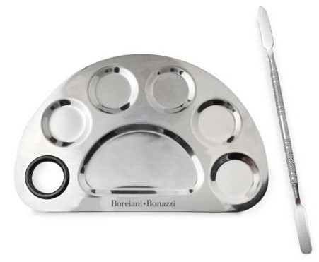 Nerezová paleta se špachtlí velká 160x100mm