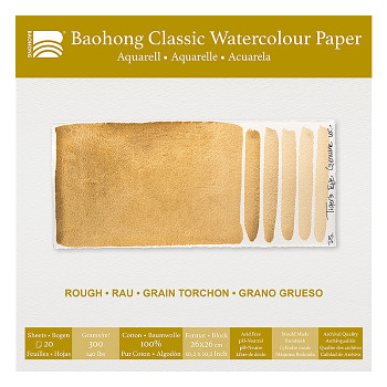 Akvarelový blok Baohong Classic 26x26cm rough 300g