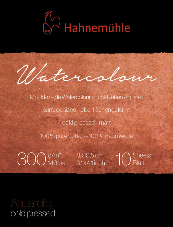 Akvarelový blok HHM Collection 8x10,5cm 300g CP 100% bavlna