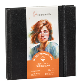 Akvarelová kniha HHM Deckle Edge 100% bavlna 14x14 cm