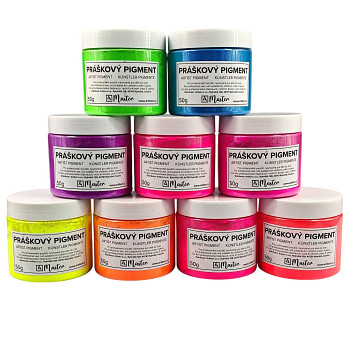 Práškové pigmenty Master Fluorescent – různé odstíny