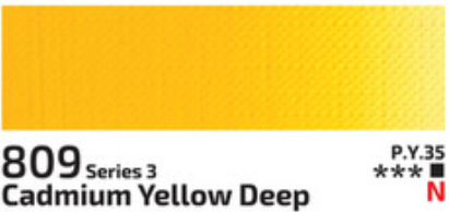 Kvašová barva Rosa 20ml – 809 Cadmium Yellow Deep