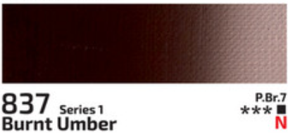 Kvašová barva Rosa 20ml – 837 Burnt Umber