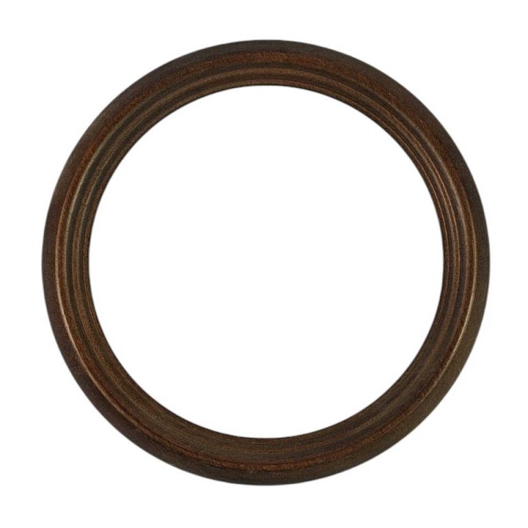 Kulatý rám tmavě hnědý 14cm