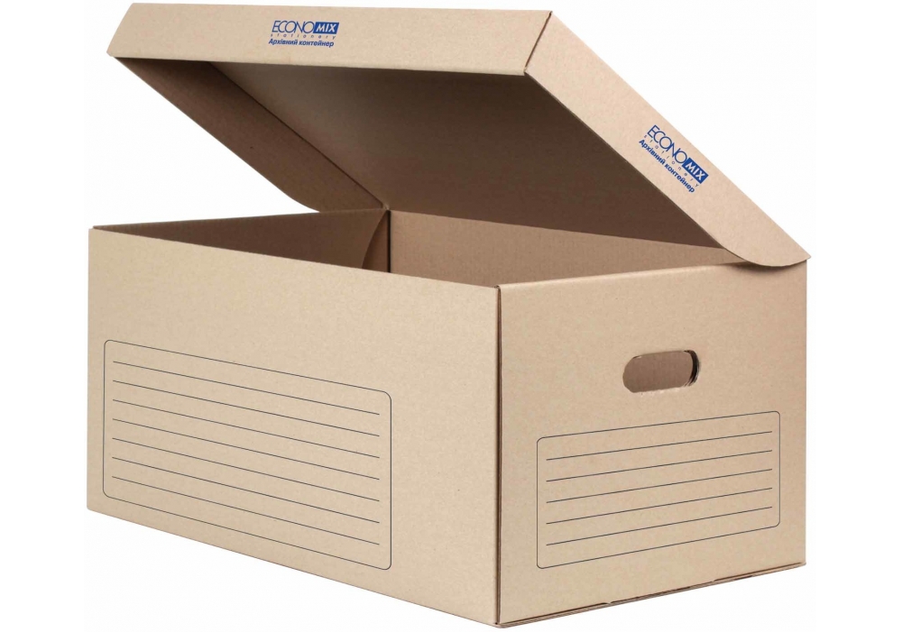 Archivační kontejner s víkem, 53x36x26cm hnědá