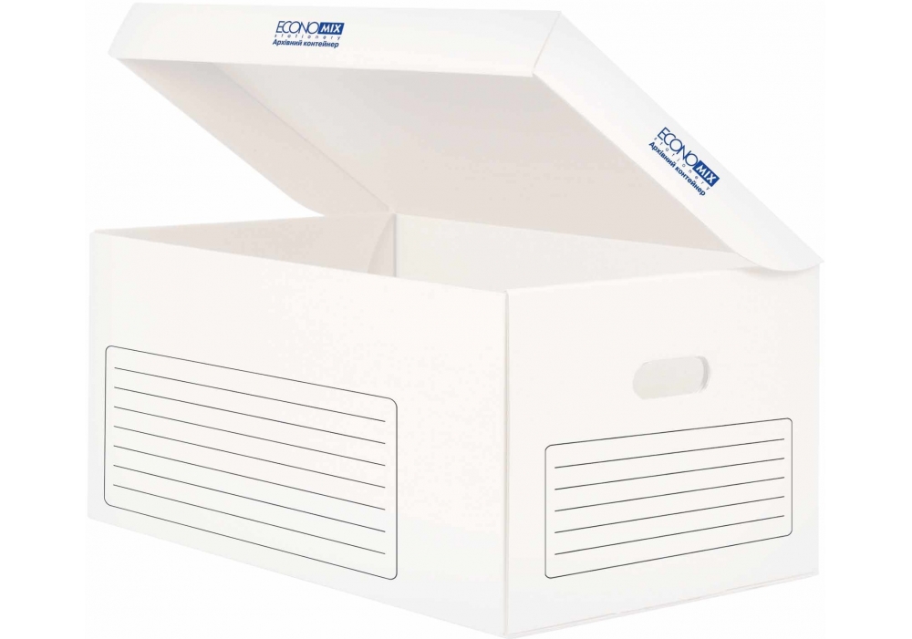 Archivační kontejner s víkem, 53x36x26cm bílá