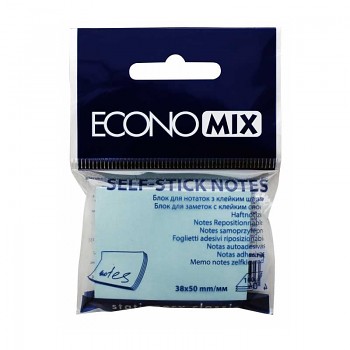 Samolepicí bloček sticky notes 38x50mm, 100ks pastelově modrý