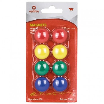 Barevné magnety pro magnetické tabule 8x20mm