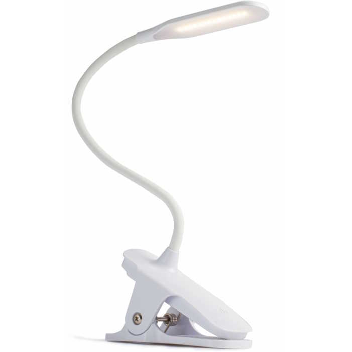Stolní nastavitelná LED lampa bílá, 1200 mAh