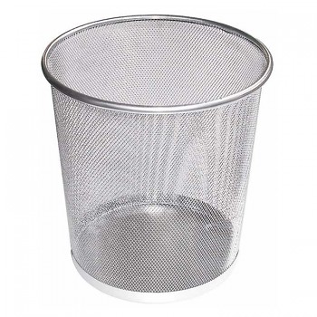 Odpadkový koš kovový 38x47cm, stříbrný
