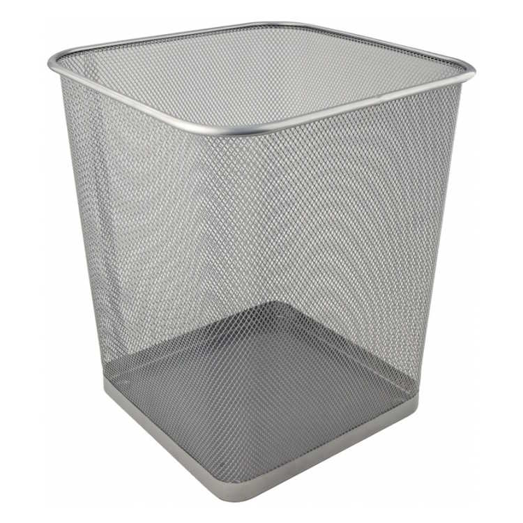 Odpadkový koš kovový 27x30cm, stříbrný