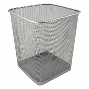 Odpadkový koš kovový 27x30cm, stříbrný