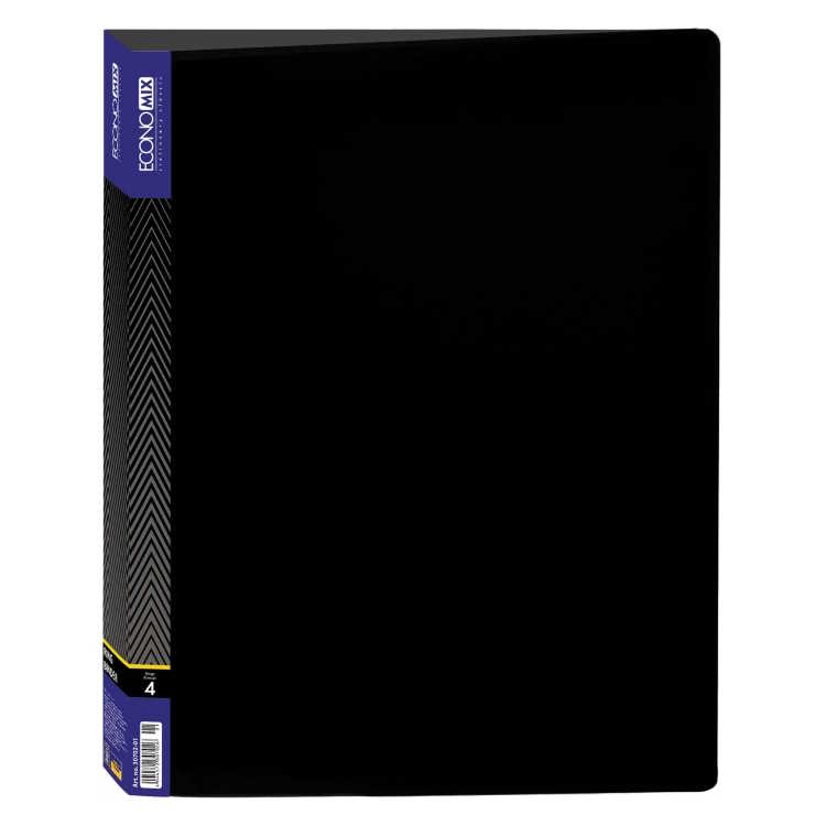 Kroužkový pořadač se 4 kroužky, pro A4 černý