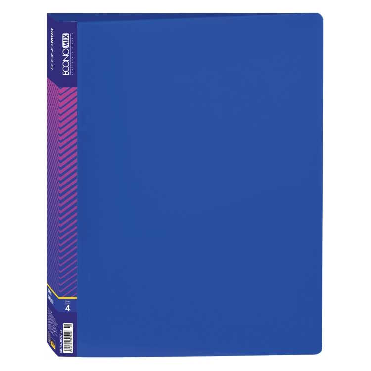 Kroužkový pořadač se 4 kroužky, pro A4 modrý