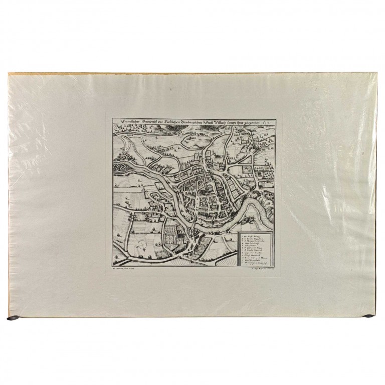 Obraz reprodukce 40x60cm – City of Villach in 1649