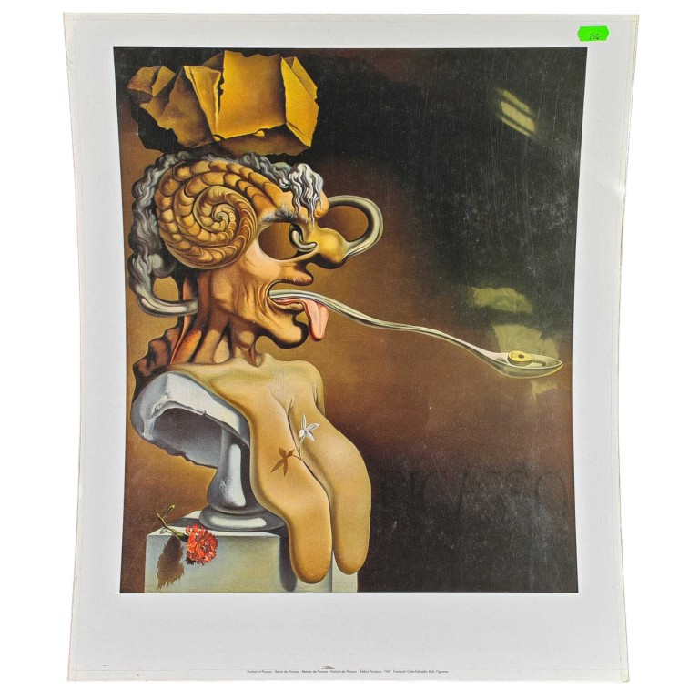 Obraz reprodukce 48x58cm – Portrait of Picasso from 1947