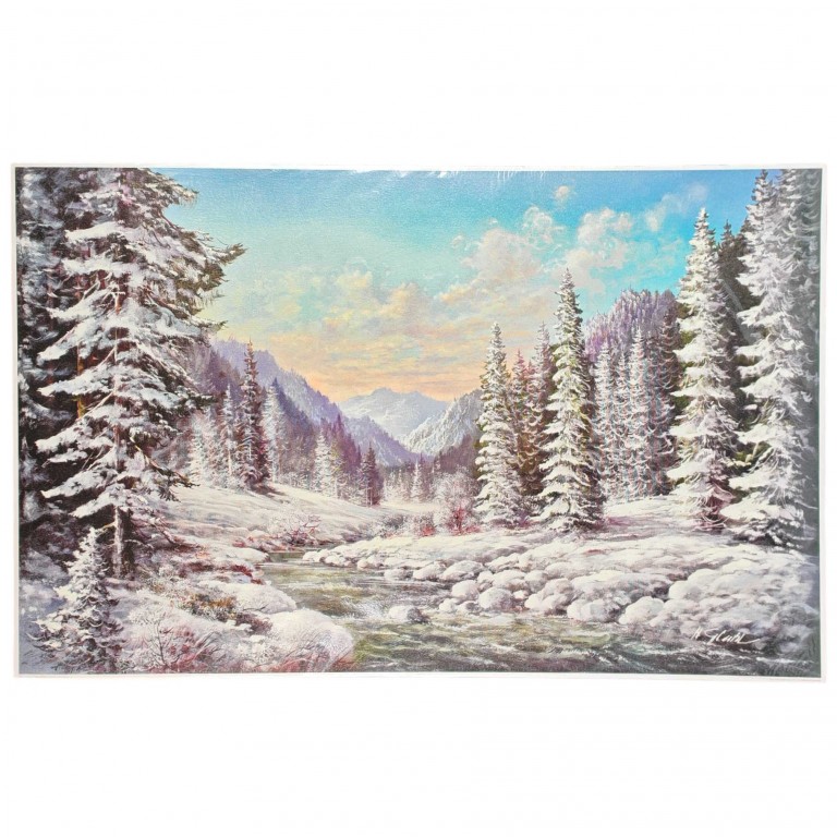 Obraz reprodukce 50x80cm – Helmut Glassl, Winter in Sibirien