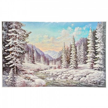 Obraz reprodukce 50x80cm – Helmut Glassl, Winter in Sibirien