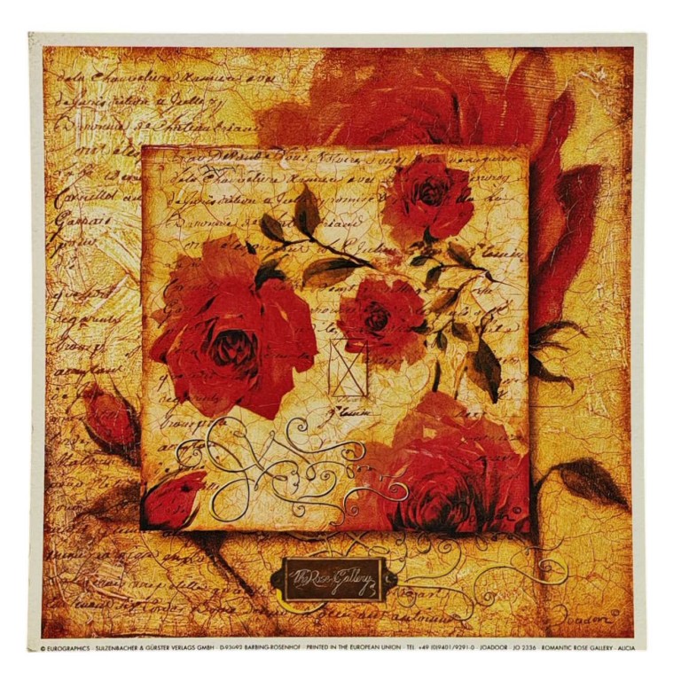 Obraz reprodukce 18x18cm – Romantic Rose