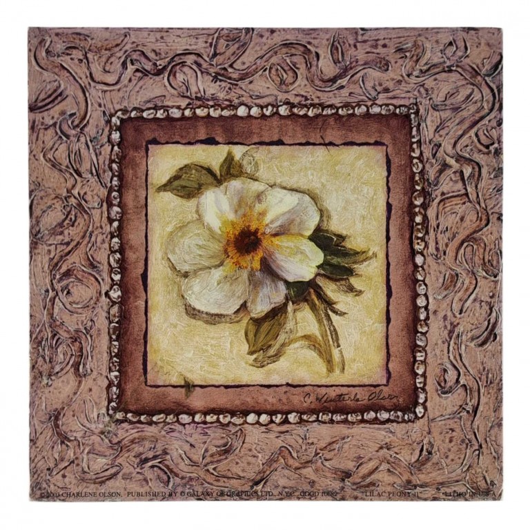 Obraz reprodukce 15x15cm – Lilac Peony II