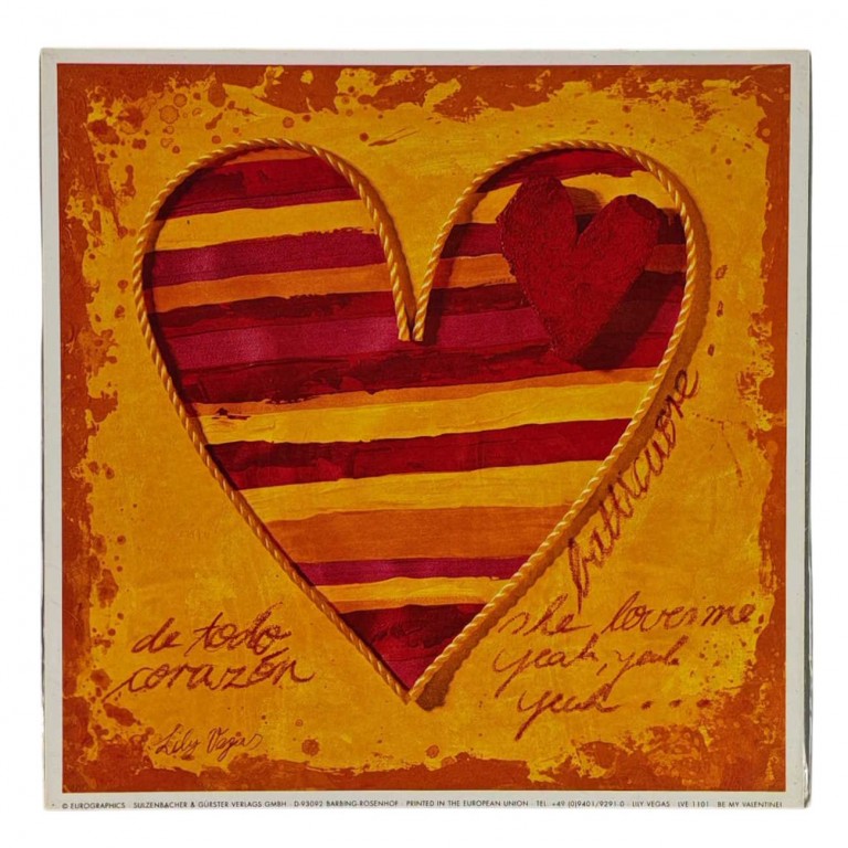 Obraz reprodukce 18x18cm – Be My Valentine