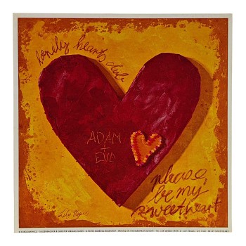 Obraz reprodukce 18x18cm – Be My Sweetheart