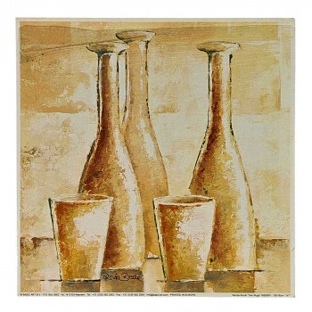 Obraz reprodukce 18x18cm – Two Mugs