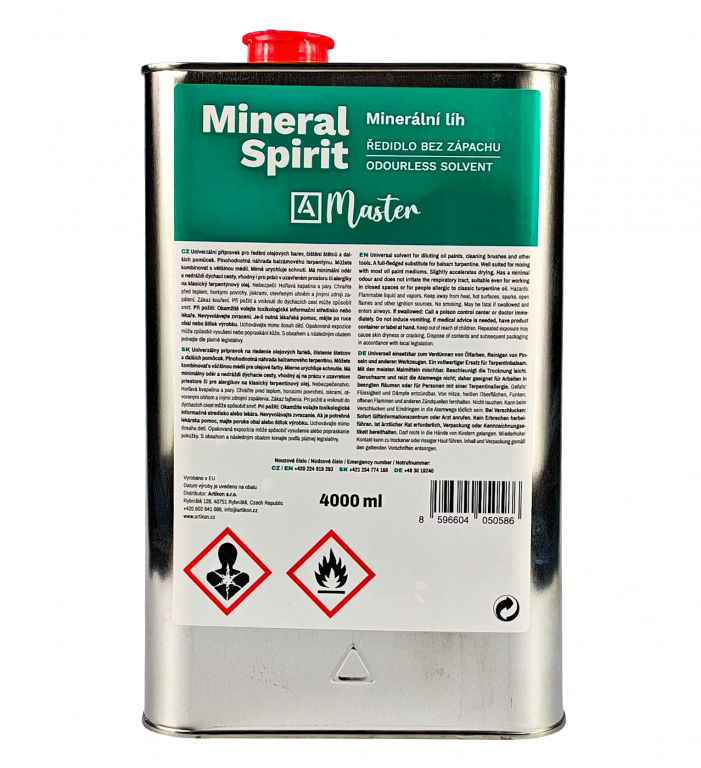 Minerální líh bez zápachu Master 4l