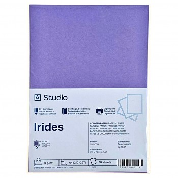 Barevný papír A4 80g Irides – Fialový 10 listů
