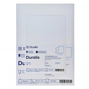 Bílý karton Duralis 400g A4, 10 listů
