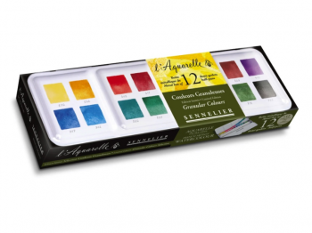 Sada akvarelových barev Sennelier 12+12ks – Granulating