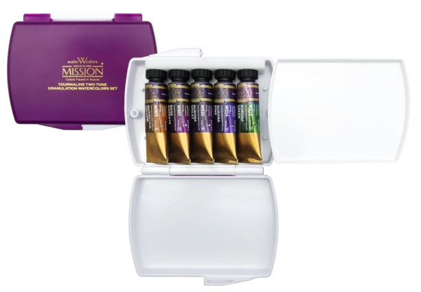 Sada akvarelových barev Mijello Tourmaline Granulation set – Spring
