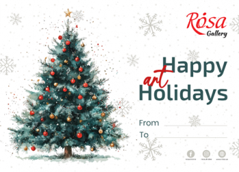 Rosa Happy Art Holidays - Dot card