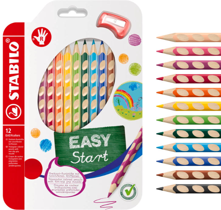 Sada pastelek Stabilo EASYcolors R 12ks s ořezávátkem