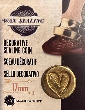 Pečetní hlava Manuscript 17mm – Srdce