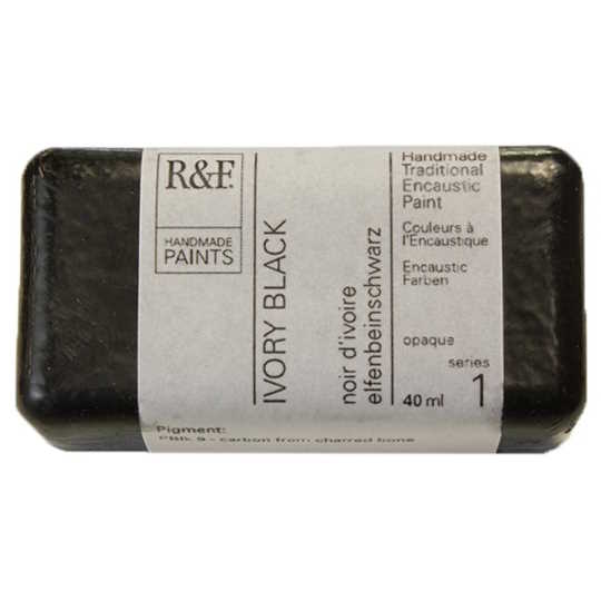 Enkaustická barva R&F 40ml – 1011 Ivory Black