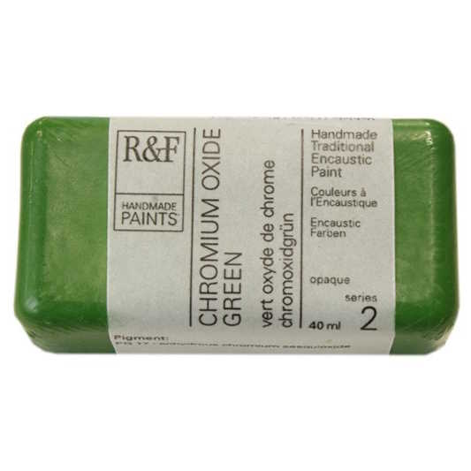Enkaustická barva R&F 40ml – 1025 Chrome Oxide Green