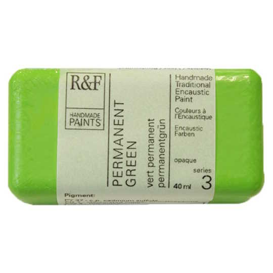 Enkaustická barva R&F 40ml – 103M Permanent Green