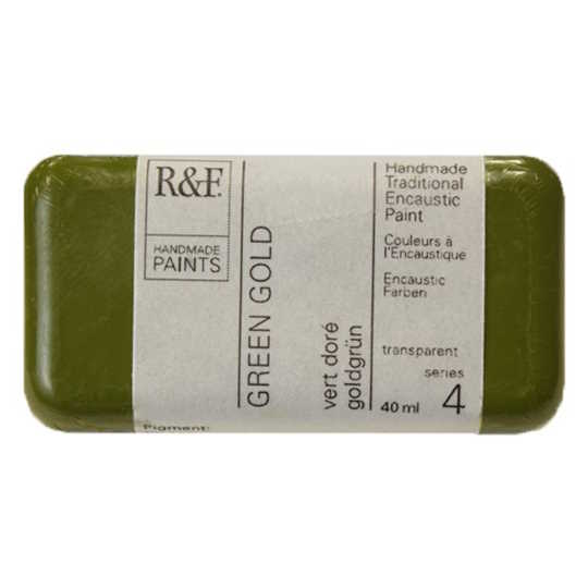 Enkaustická barva R&F 40ml – 104C Green Gold