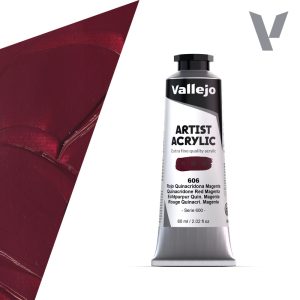 Akrylová barva Vallejo Artist 60ml – 606 Quinacridone Red Magenta