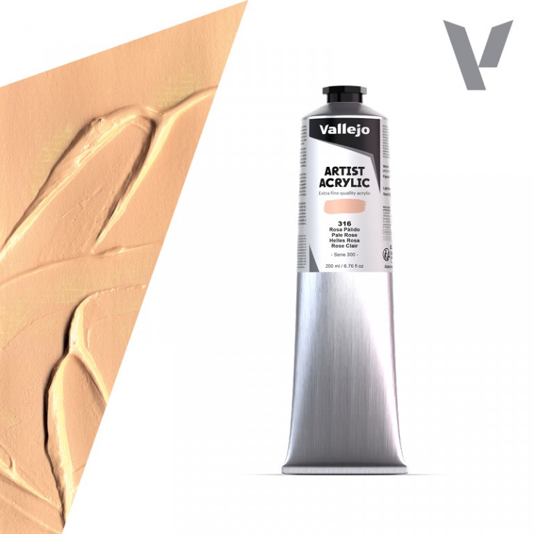 Akrylová barva Vallejo Artist 200ml – 316 Pale Rose