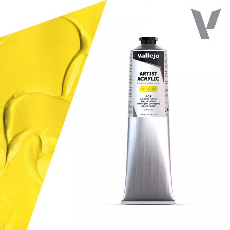 Akrylová barva Vallejo Artist 200ml – 401 Hansa Yellow