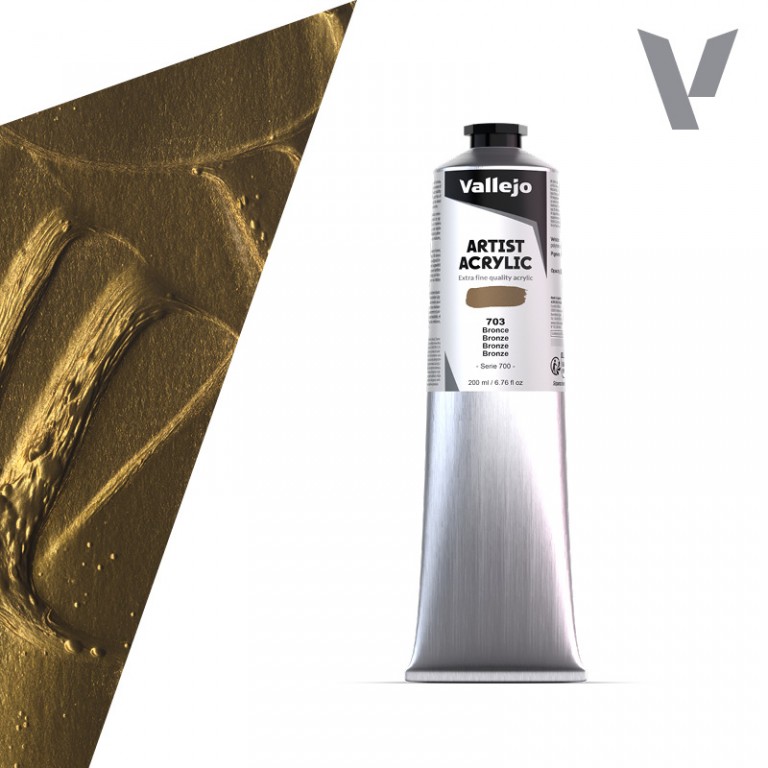 Akrylová barva Vallejo Artist 200ml – 703 Bronze (Iridescent)